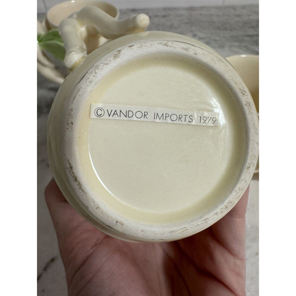 Vtg Vandor Imports 1979 Fairy Nymphs Winged Handle Coffee Cups Mugs Set 7 - Picture 11 of 13